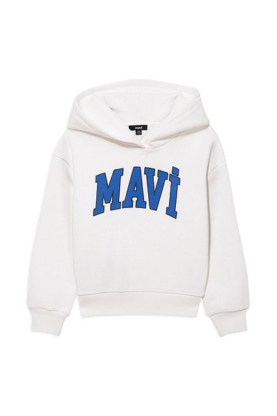 Mavi Φούτερ με λογότυπο με λευκή κουκούλα 6610110-70057