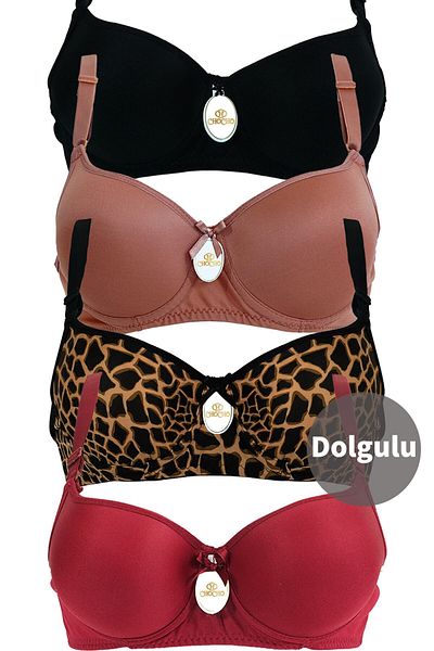 CHC Chocho Women's Underwire Padded 4-Piece Bra Set