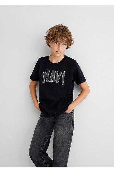 Mavi Tricou negru cu logo imprimat Regular Fit / Normal Cut 6610030-900