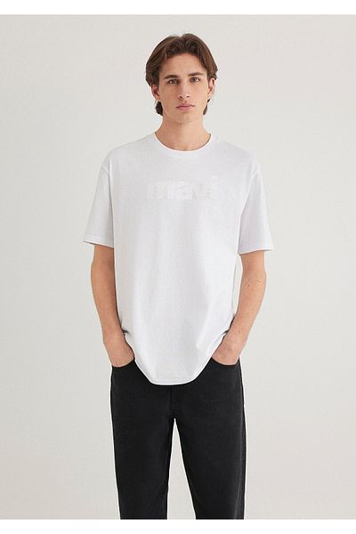 Mavi Λογότυπο Λευκό T-Shirt Loose Fit 0611807-620