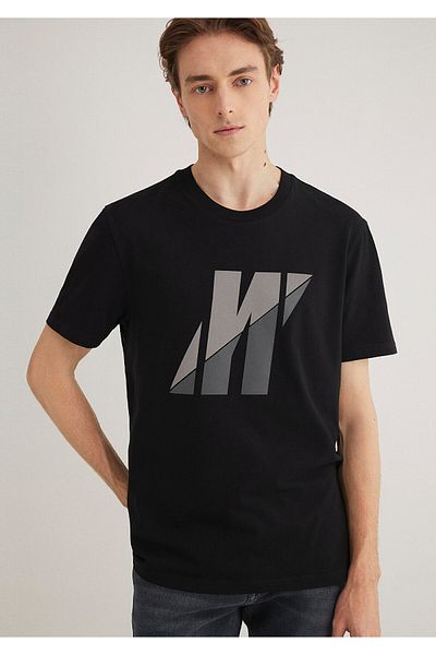 Mavi Μπλουζάκι Pro Logo Printed Black Regular Fit -0612174-900