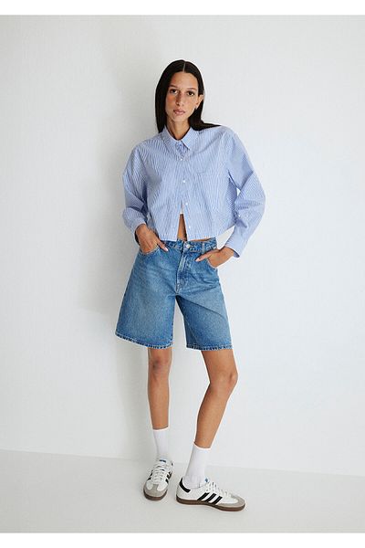 Mavi Pantaloni scurți Melina Real Blue Indigo Si Jean 1410144-87086