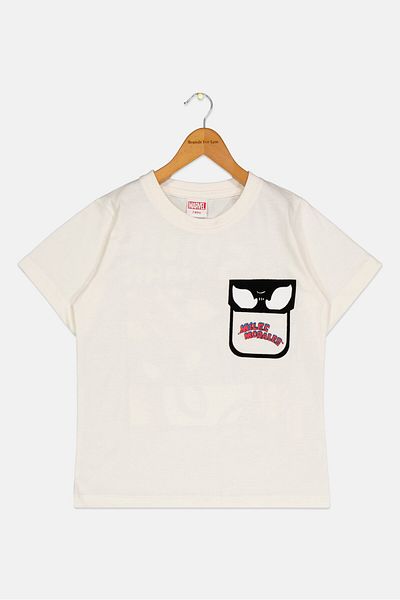 Marvel Kids Boy Crew Neck Short Sleeve Spiderman T-shirts, White
