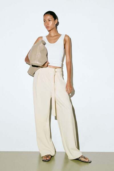 H&M Belted trousers