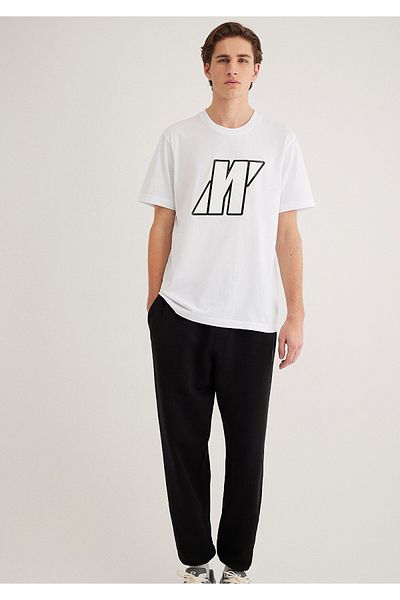 Mavi Λευκό T-Shirt με τυπωμένο λογότυπο Pro Regular Fit 0612425 -620