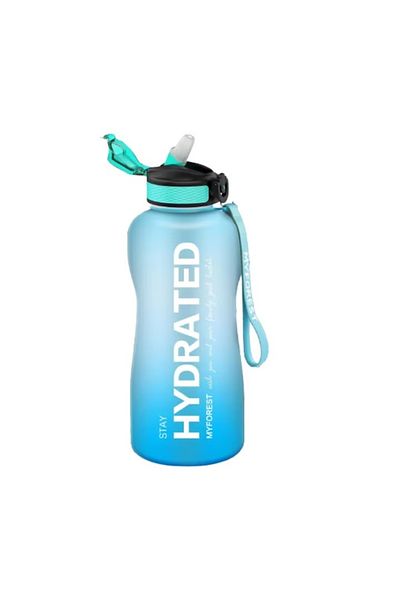 MYFOREST sticlă de apă sport, silicon, albastră, 2,2 l
