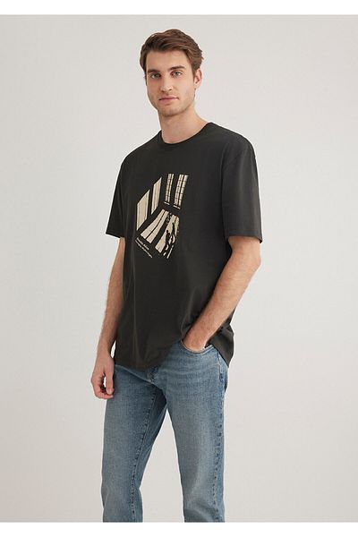 Mavi Μπλουζάκι με στάμπα ανθρακί Loose Fit / Loose Relaxed Fit 0612557 -70092