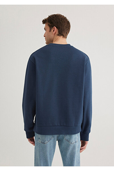 Mavi Bisiklet Yaka Lacivert Basic Sweatshirt 0s10276-82183