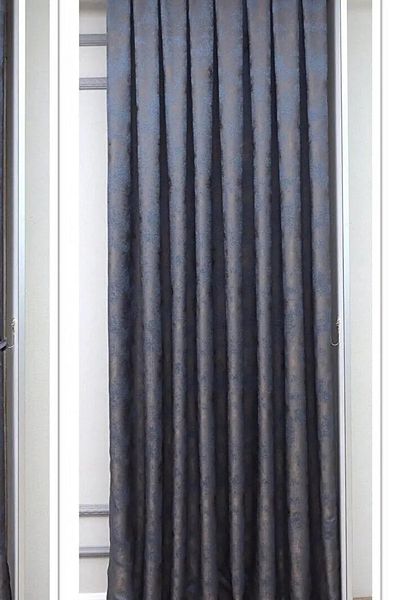 Emes Κουρτίνα με φόντο Navy Blue, Νέα σεζόν Πλισέ Royal Pattern Μη ανάμεικτη Ειδική Συλλογή Μονό Φτερό