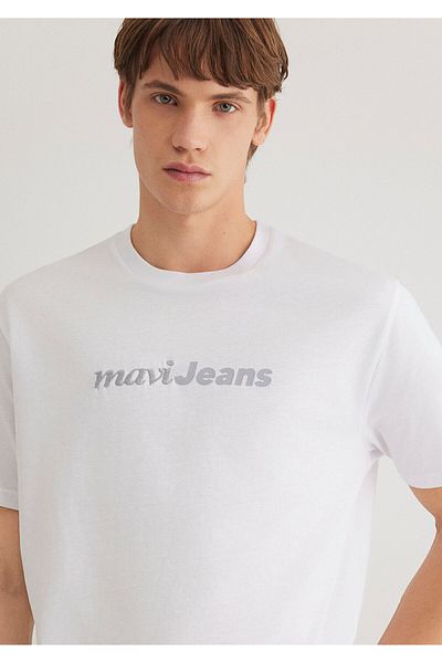 Mavi Τζιν εμπριμέ λευκό μπλουζάκι Loose Fit / Loose Relaxed Fit 0612523 -620
