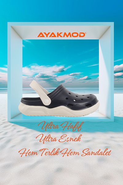 AYAKMOD Леки, гъвкави, тъмносини чехли Sabo с подметка от ева