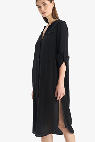 DeFacto Bedrucktes Strandkleid mit normaler Passform – Fall In Love C2037ax25sm