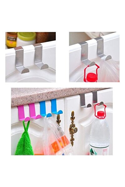 ARTE METAL Metal Askılık Kapı Arkası Bornoz Askılığı Mutfak Banyo Askılığı Havlu Askılığı Elbise Askılığı 4'lü