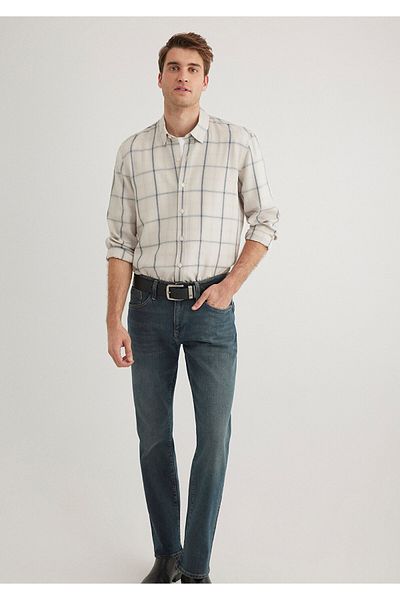 Mavi Checked Ecru Tencel Tm Liyosel Shirt Slim Fit / Slim Fit 0211447 -89583