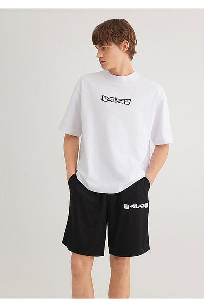 Mavi MV91 Λευκό T-Shirt με Κέντημα Λεπτομέρεια Boxy Fit 0612576 -620