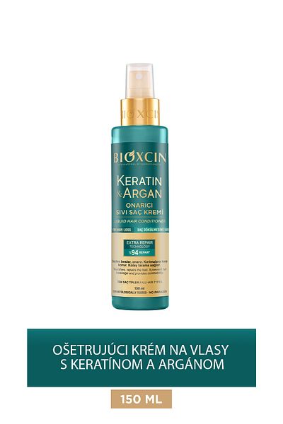 Bioxcin Keratín & Argan Repair tekutý kondicionér na vlasy 150 ml - pre poškodené a citlivé vlasy