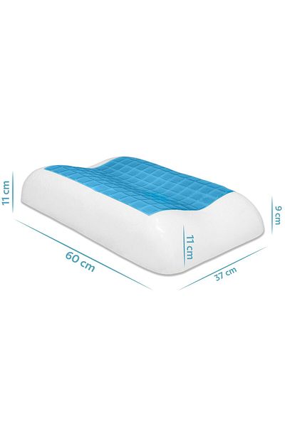 Viscofoam Estela Αντιιδρωτικό Ορθοπεδικό Μαξιλάρι με Υποστήριξη Λαιμού Gel Visco 60x37x11-9cm
