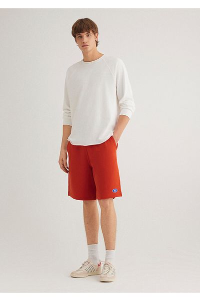 Mavi Logo bedruckte rote Shorts 0410240 -70435
