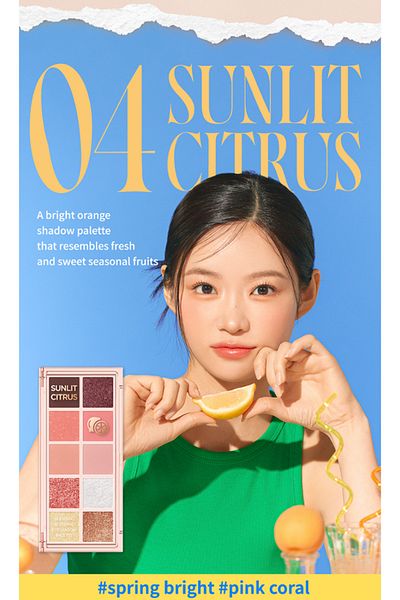 Peach C Seasonal Blending Eyeshadow Palette - Eyeshadow Palette - 04 Sunlit Citrus