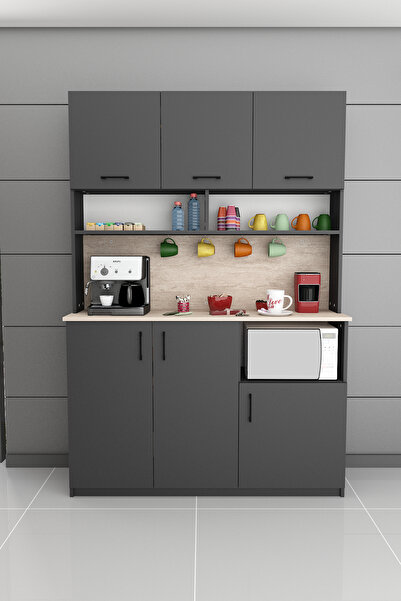 asratrend %100 MDFLAM Kahve Köşesi Çok Amaçlı Mutfak Dolabı KAHVE03