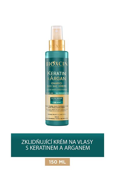 Bioxcin Keratin & Argan Onarıcı Sıvı Saç Bakım Kremi 150 ml - Yıpranmış Ve Hassas Saçlar