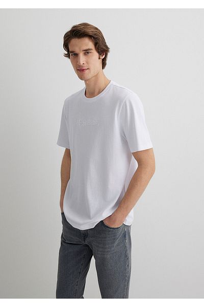 Mavi Μαύρο Κεντημένο Λευκό T-Shirt Regular Fit 0612644 -620