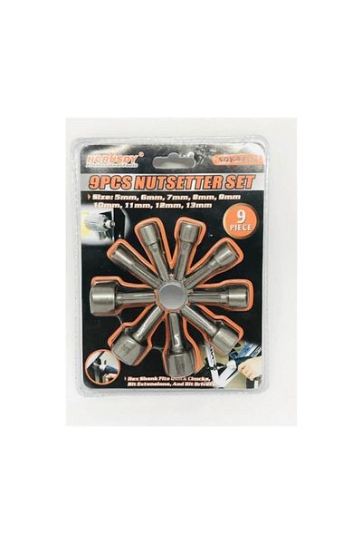 FREE MARKA 9 Pieces Magnetic Bolt Nut Holder Bits Adapter Roof Trapezoidal Socket