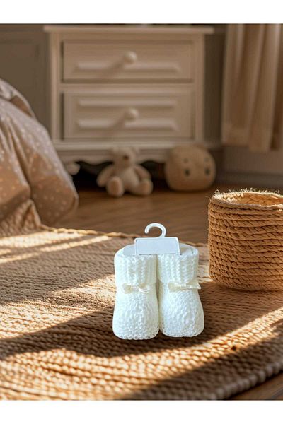DAPWEAR'S KIDS Special Production Ribbon Knitwear Baby (Newborn) Booties