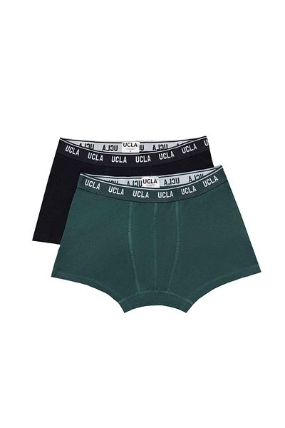 UCLA Irvine Navy Blue - Green Waistband Jacquard Standard Fit Men's Boxers