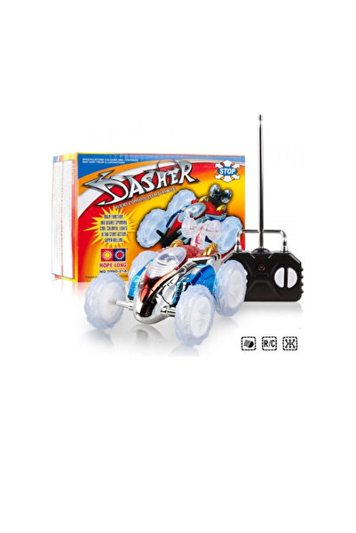KİNKU Uzaktan Kumandalı Takla Atan Işıklı Akrobat Oyuncak Araba Renkli Dasher Pilli Araba + Pil Hediyeli