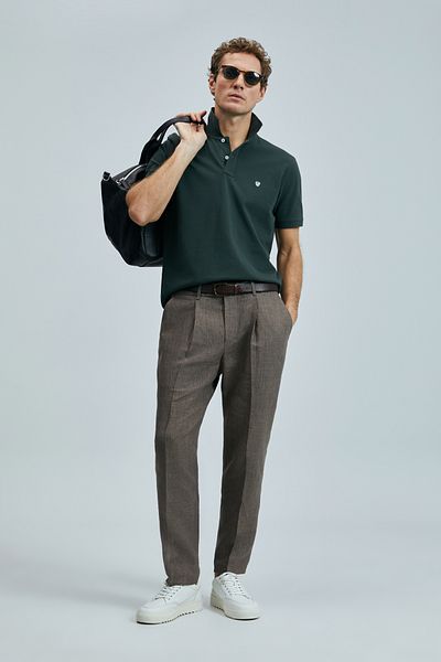 Lufian Tricou Laon Smart Polo pentru bărbați 111040206 kaki