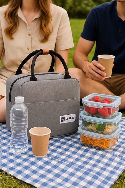 SürLaz Hot and Cold Food Transport Thermal Bag – Practical Solution for Picnic, Camping, Journey, School and Office