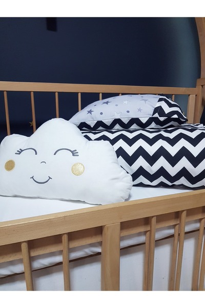 Baby Clime طقم نوم للأطفال - وسادة سحابة هدية، ملاءة بيضاء، وسادة، لحاف 95x135