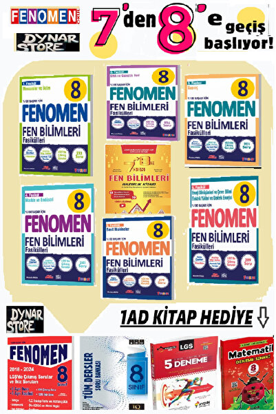 Fenomen Yayıncılık Fenomen Fen Fasikülü ve 7 den 8 e Geçenlere Fen Yaz başlan...