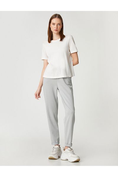 Koton Modal Comfortable Trousers with Tie Waist and Pockets