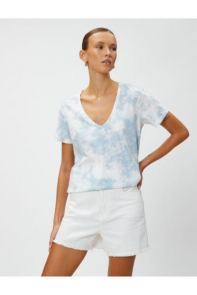 Koton Μπλουζάκι Batik Look V λαιμόκοψη