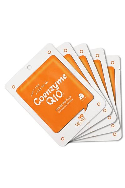 Mjcare On Coenzyme Q10 Mask - Face Mask Containing Coenzyme Q10 Pack of 5