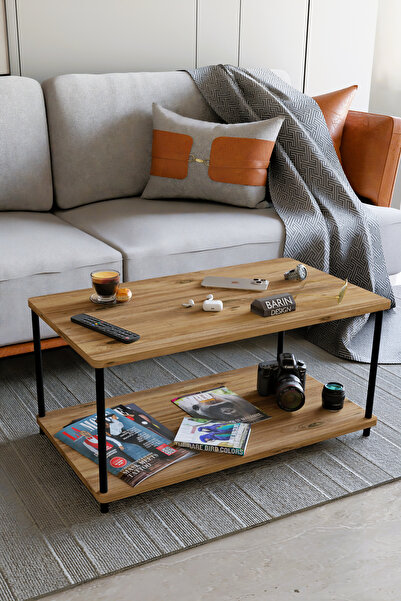 BARIN DESIGN Çevir Tak Dikdörtgen Orta Sehpa 2 Raflı Salon ve Ofis Dekorasyon...