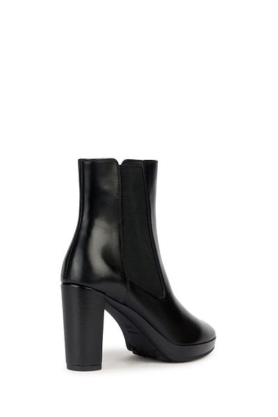 Geox Black Leather Plaftorm Women's Boots - Walk Pleasure D35tfc00043c9999