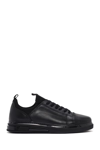 Derimod Black Leather Men's Sneakers - Lace-up, Model No: 24sfd 632218