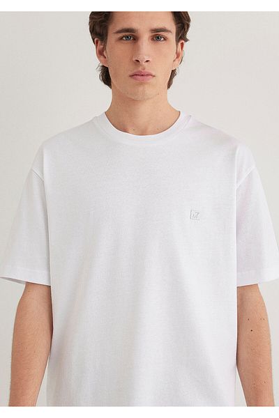 Mavi Pro White Basic T-Shirt Loose Fit / Loose Relaxed Εφαρμογή 0612757 -620