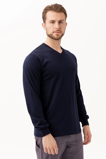 Kardelen İş Elbiseleri Padus V-Neck Long Sleeve T-Shirt