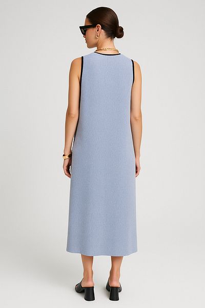 MYMİSİY Rochie de in cu decolteu in V - Albastru