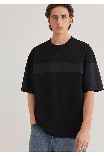 Mavi Μαύρο T-Shirt Pro Logo Χαλαρή Εφαρμογή / Χαλαρή Εφαρμογή 0612746 -71379
