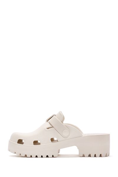 Derimod White Jelly Women's Slippers - Thick Sole, 24sfe4928pv