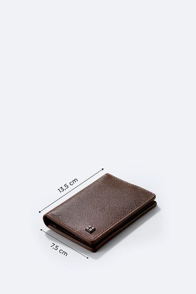 Avva Men's Brown 100% Leather Wallet with Gift Box B 009562