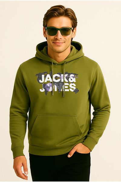 Jack & Jones Φούτερ με κουκούλα με λογότυπο - Dust