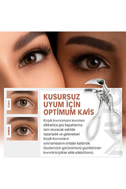 Muggio Süper Kirpik Kıvırıcı (6 Adet Yedek Lastik Hediyeli)