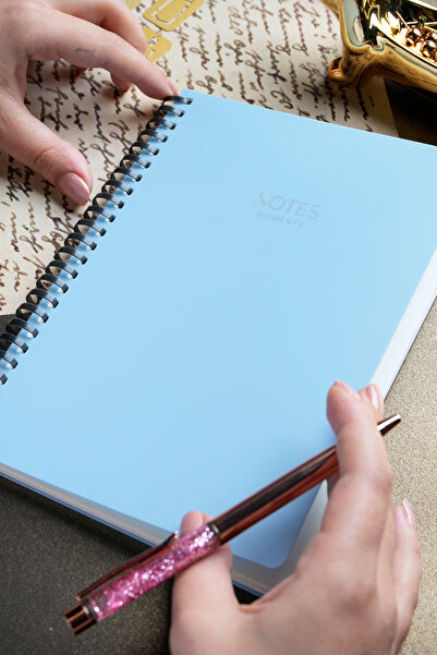 Victoria's Journals Caiet Spiralat din Silicon 80 gr Ivory A5 Linie