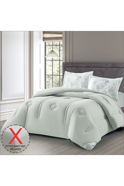 Donetella 3-Piece Comforter Set – King Size 260x240 cm, Microfiber, Digital Quilted 350 Gsm Filling